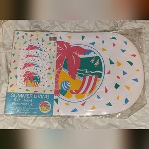 Summer Living Vinyl Placemat Set